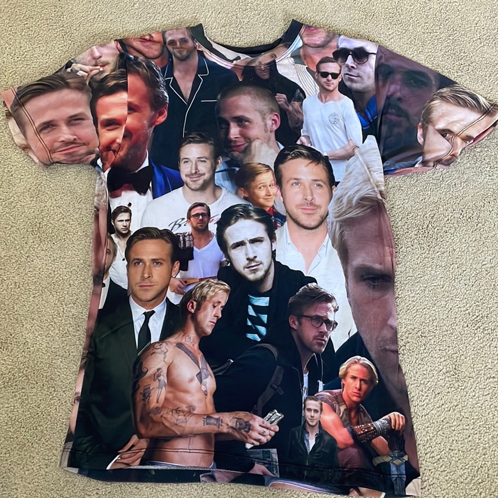 Ryan Gosling fan tee, adult size small